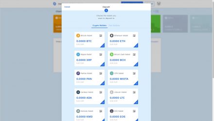 A screenshot of how to deposit coin into your Bitpanda wallet