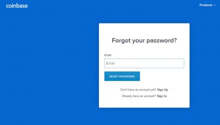 A screenshot of Email field to fill to reset password.