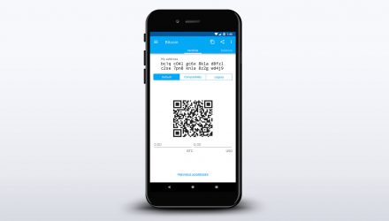 QR code for receiving cryptocurrency to the Coinomi wallet