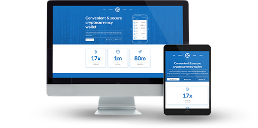 Cryptonator`s website on tablet and desktop device