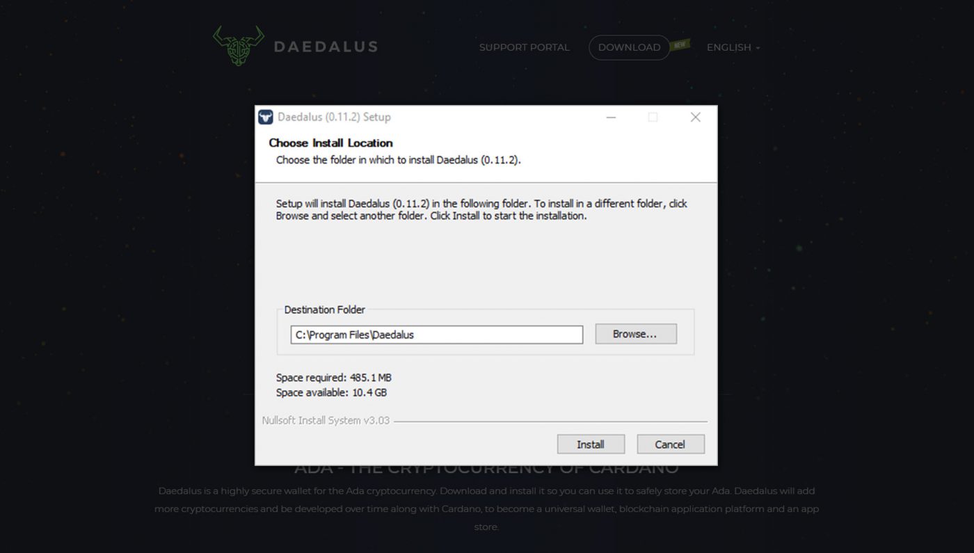 Wallet daedalus How to