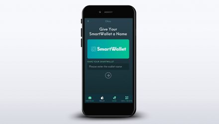 Screenshot where the user is asked to name the SmartWallet address