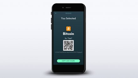 Ethos wallet's send or receive options using QR code