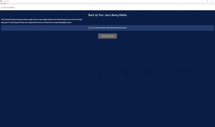 Creating a SEED phrase to backup your Jaxx wallet
