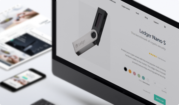 Product page of the official Ledger Nano website