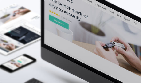 Security page of the official Ledger Nano website