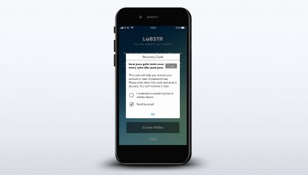 A screenshot of the Recovery Code option in Lobstr