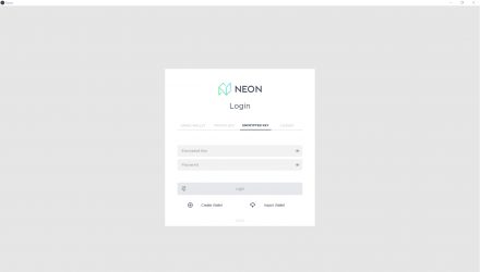 You can log in your Neon wallet with the encrypted key