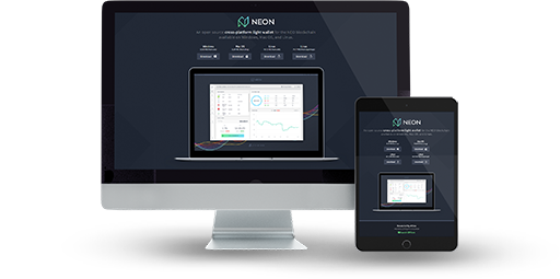 Neon wallet on desktop and tablet devices