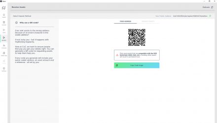 Sharing the wallet address to receive a transaction in Neon