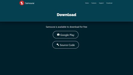 Samourai can be downloaded from the Google Play store