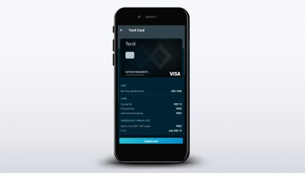A screenshot on iPhone of the BTC primary wallet of TenX