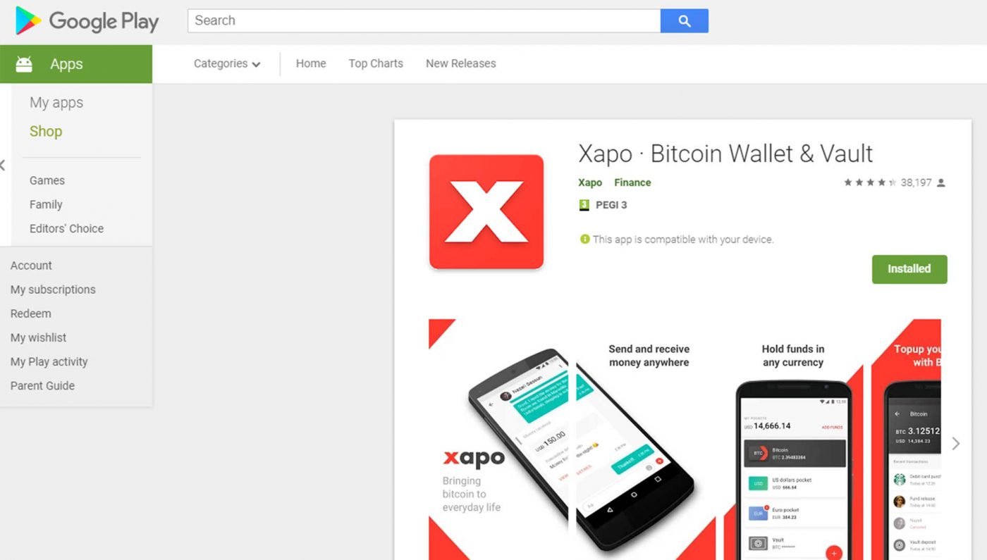 Xapo Bank: Save in BTC & USD - Apps on Google Play